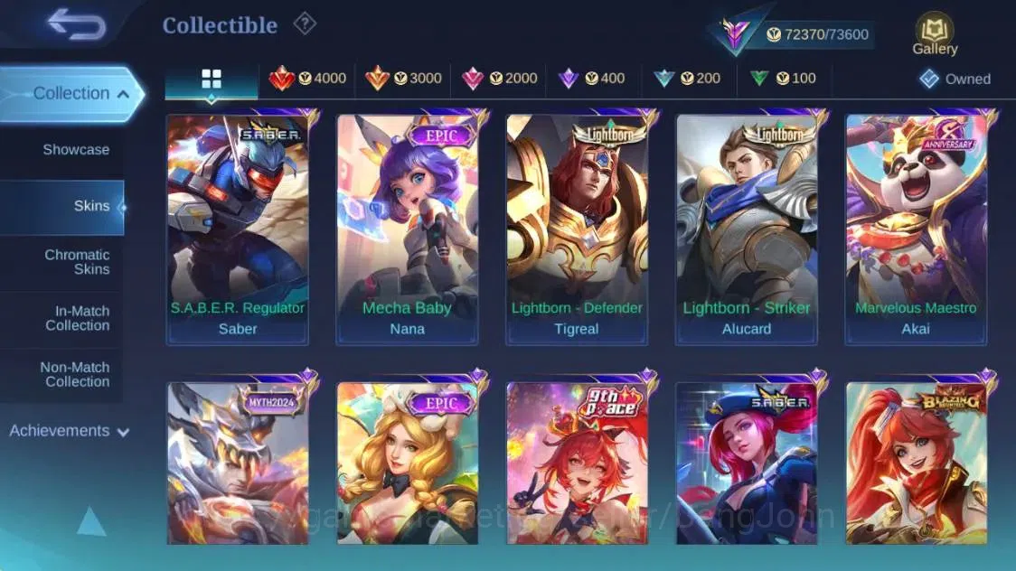 Mobile Legends: Bang Bang Accounts Collector Global|Hero 129|Skin 251|Renown|Prime YZ|ANN Haya+Lesley|LBox 12