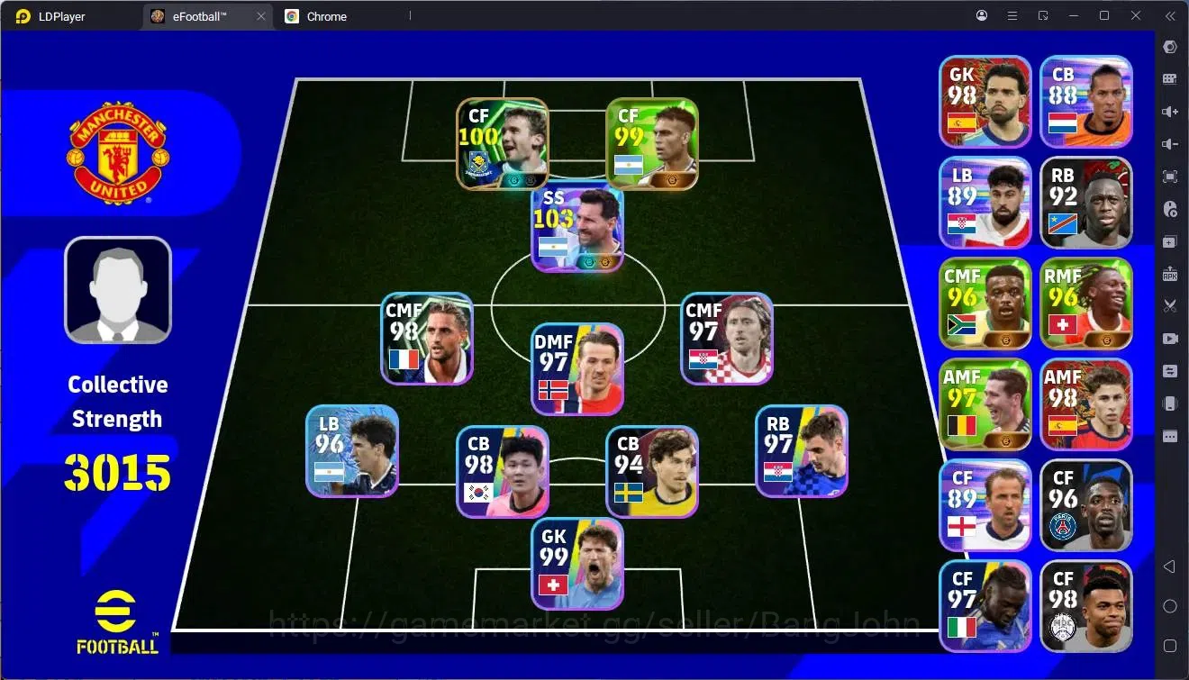 eFootball Accounts High-End Mobile |PW 3015|Epic Shevchenko|Showtime Messi(RWF 98,97),Madueke,Yamal|2026|Check SS EFB2190B 1