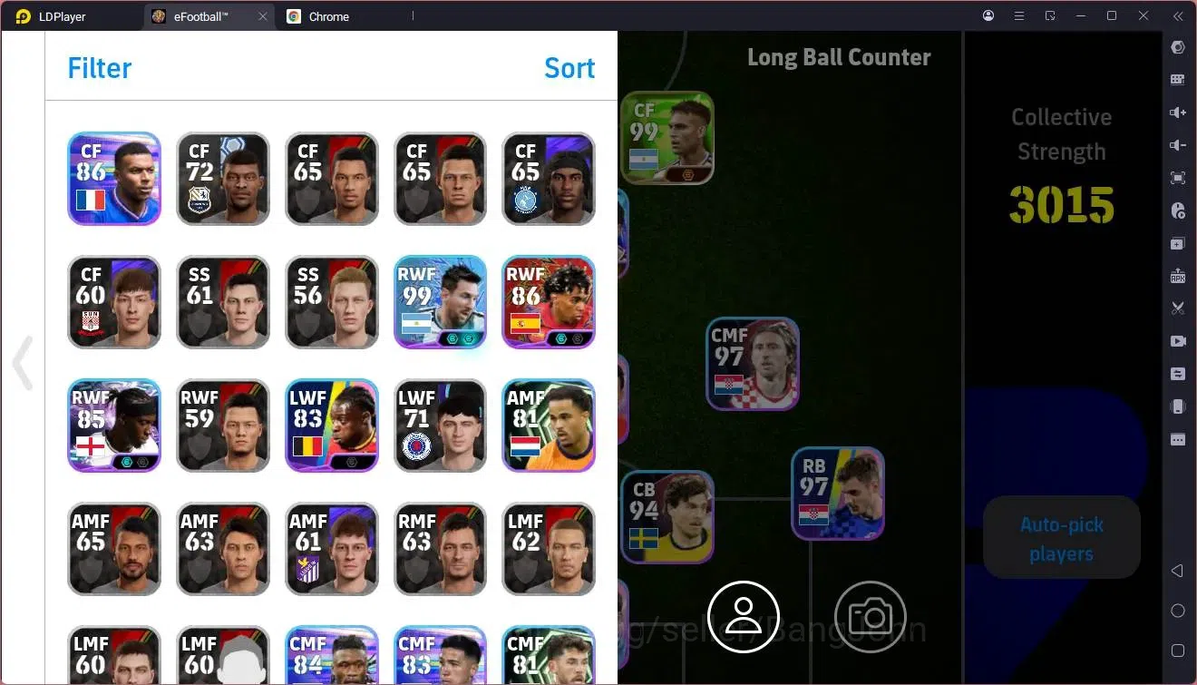 eFootball Accounts High-End Mobile |PW 3015|Epic Shevchenko|Showtime Messi(RWF 98,97),Madueke,Yamal|2026|Check SS EFB2190B 2