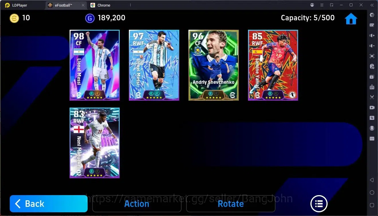 eFootball Accounts High-End Mobile |PW 3015|Epic Shevchenko|Showtime Messi(RWF 98,97),Madueke,Yamal|2026|Check SS EFB2190B 4