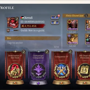 Watcher of Realms Accounts End-Game Global 60xx|Power 4,7M|5 Lord:LayaA1,MorriganA1|49 Legend:Silas A2,SunWukongA1,Vierna