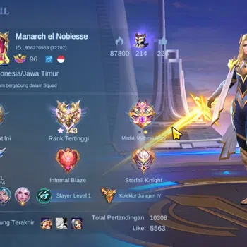 Mobile Legends: Bang Bang Accounts Collector Hero 133|Skin 422|Recall Sea of Anvils|Legend(Granger,Valir),Dawning(Bruno
