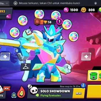 Brawl Stars Accounts Trophy 393|13 Brawler|3 Lv11(Shelly,Edgar,Kenji)|1 Hypercharge(Rico),1Mythic,4 Epic Skin|3157