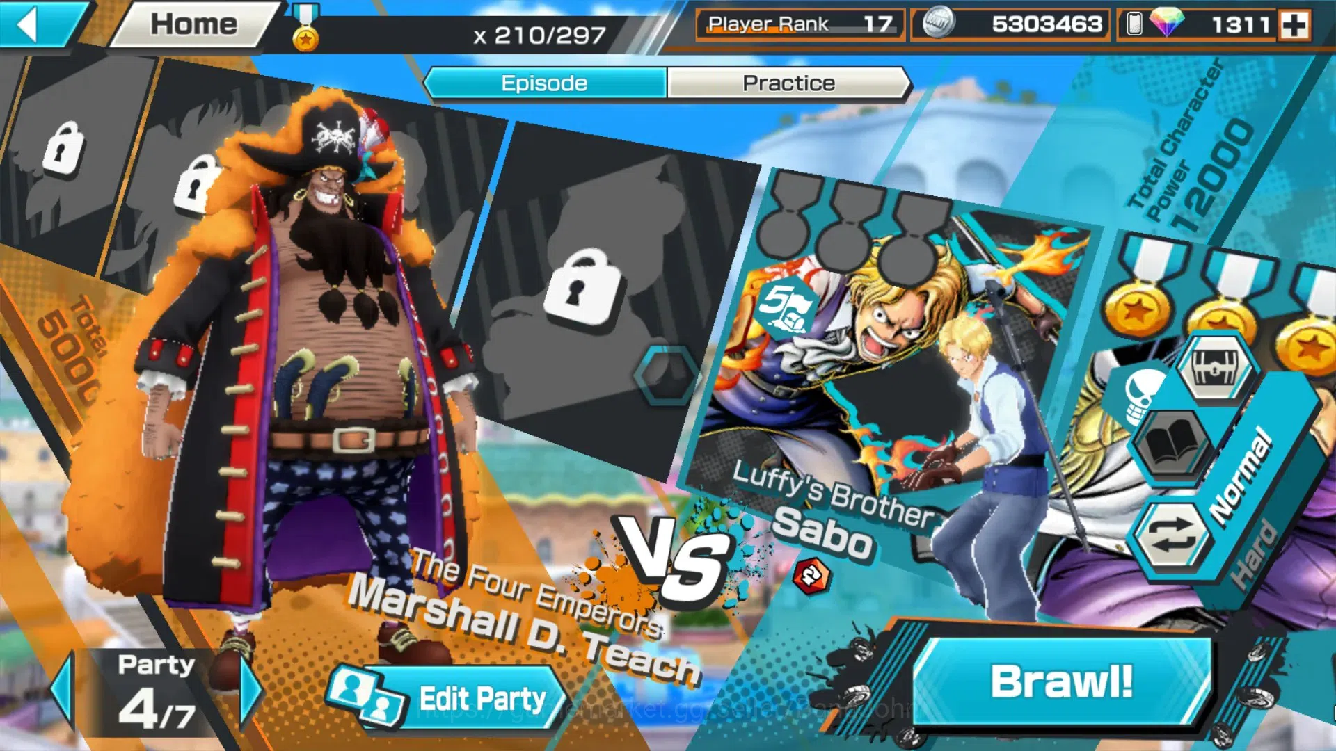 One Piece Bounty Rush Accounts GLOBAL|EX 4 Max|PR 17|2,6K GF+1,3K RD Andro|Kaido, image 16