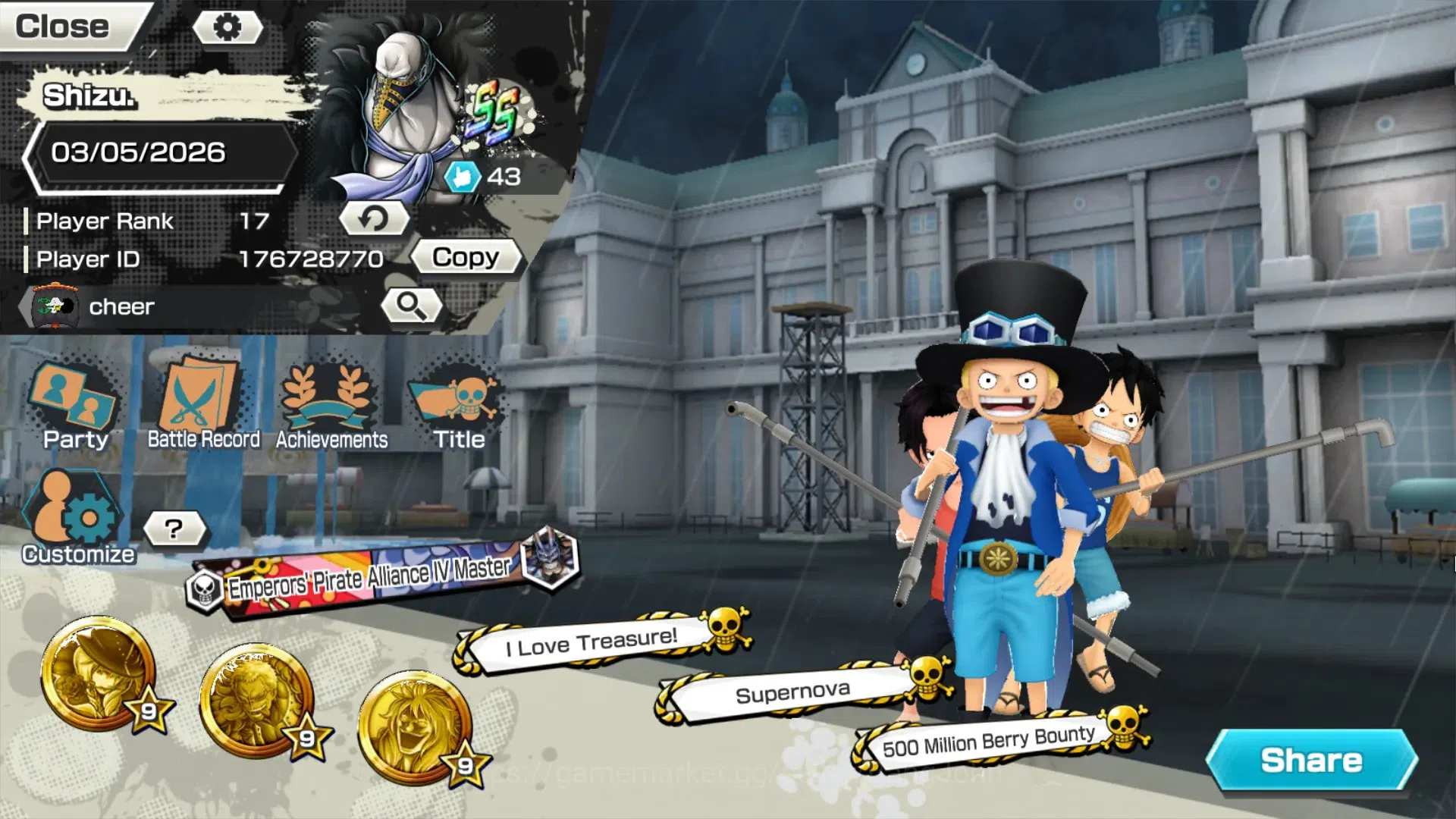 One Piece Bounty Rush Accounts GLOBAL|EX 4 Max|PR 17|2,6K GF+1,3K RD Andro|Kaido, image 7