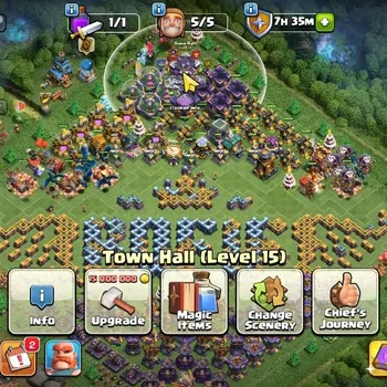Clash of Clans Accounts High-End LV 198|TH 15|HH 9|Limited Skin|BK 80,AQ 84,GW 64,MP 56,RC 30,DD 10|BM 29,BC 20|2.304 Gem|CN