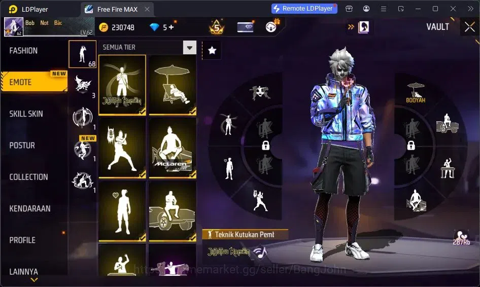 Free Fire Accounts Indonesia | Vault 375 | EVO-SCAR MEGALODON| SG Tro image 12