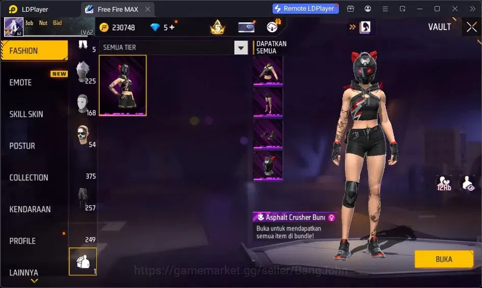 Free Fire Accounts Indonesia | Vault 375 | EVO-SCAR MEGALODON| SG Tro image 13
