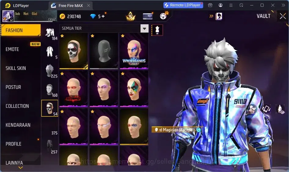 Free Fire Accounts Indonesia | Vault 375 | EVO-SCAR MEGALODON| SG Tro image 17