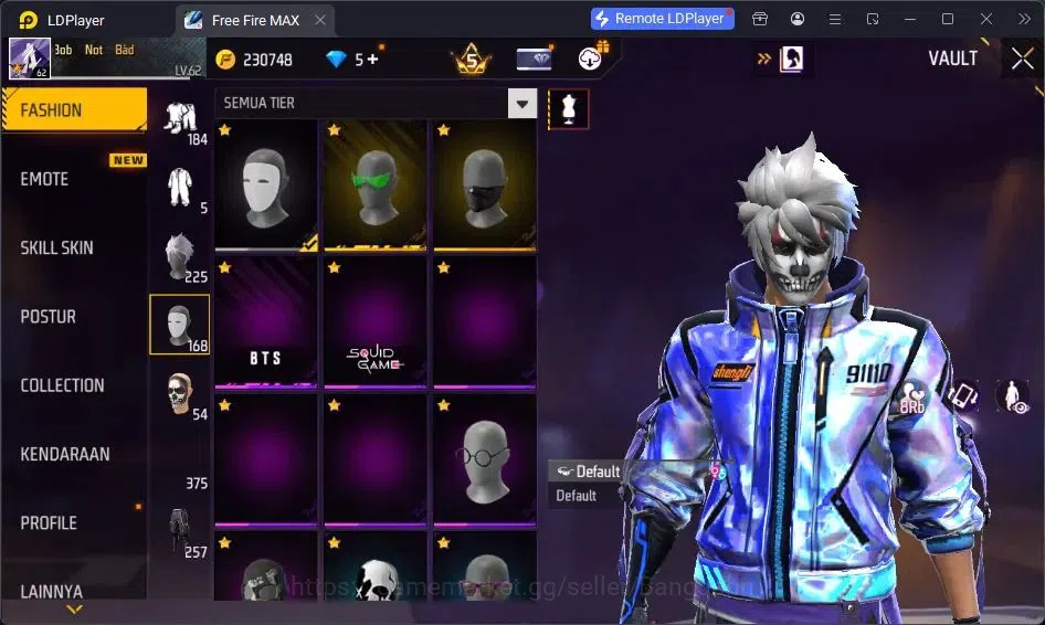 Free Fire Accounts Indonesia | Vault 375 | EVO-SCAR MEGALODON| SG Tro image 18