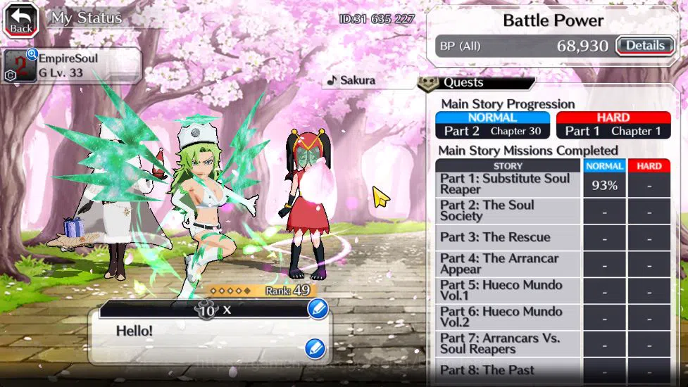 Bleach: Brave Souls Accounts [GLOBAL]6KOrb+Fresh All Story|Candice TYBW26,(Masc image 19