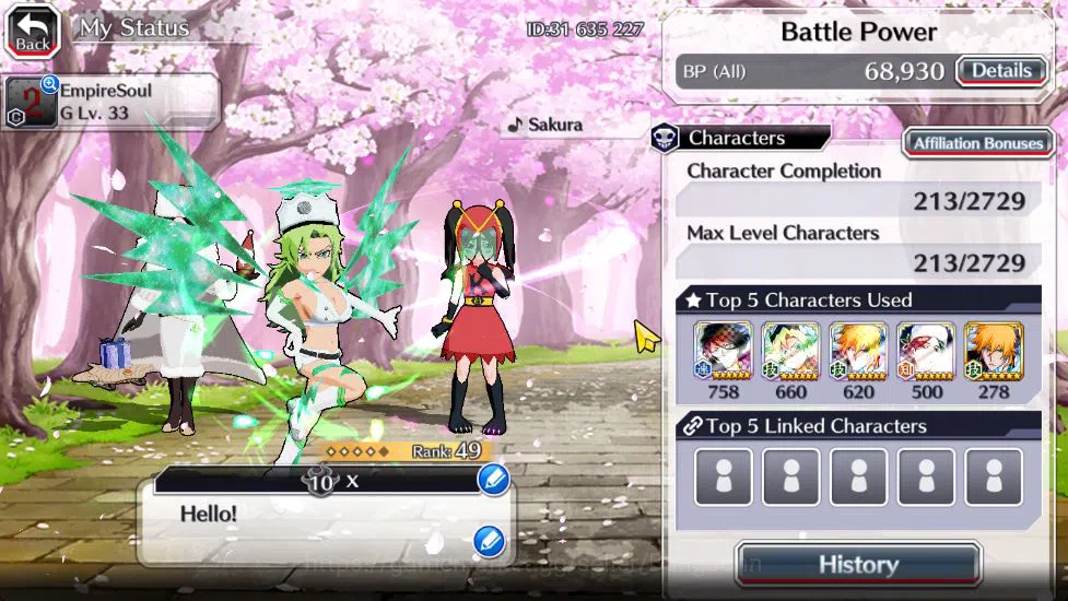 Bleach: Brave Souls Accounts [GLOBAL]6KOrb+Fresh All Story|Candice TYBW26,(Masc image 20