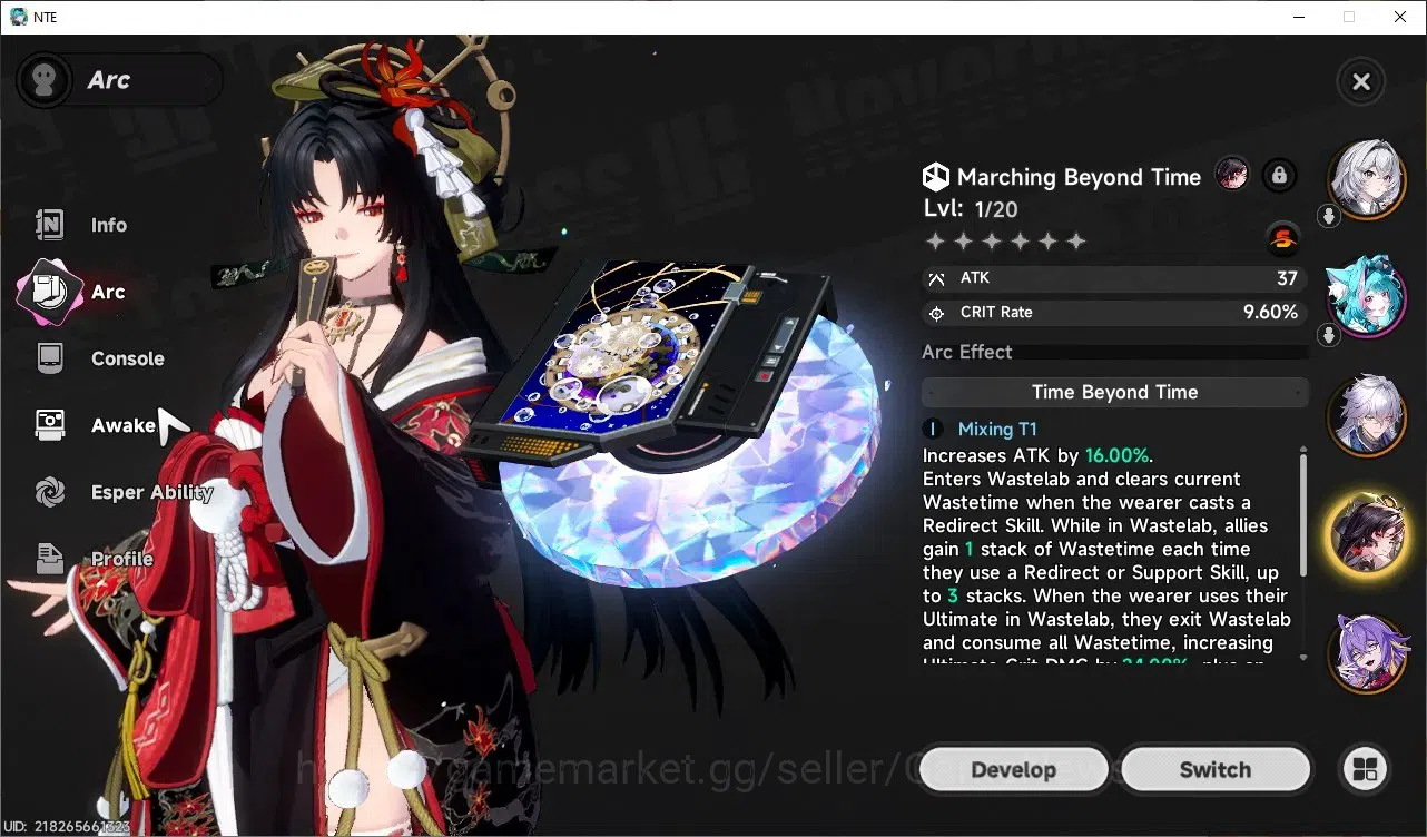Neverness to Everness Accounts GLOBAL EU|HL 3|3 SSR|Hotori + Sign,Baicang,Fadia|2 SSR Selector On|5 SR|Orchid Glider|Female 2