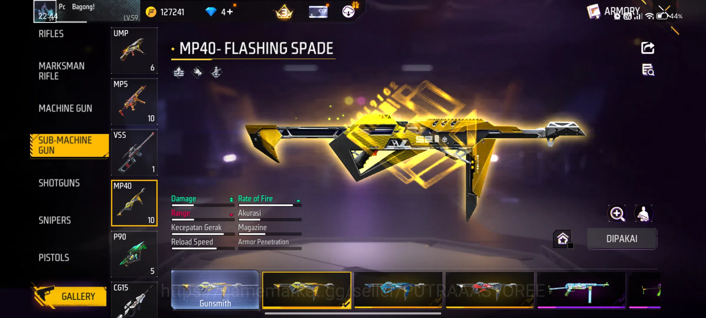 Free Fire Accounts INDONESIA | LOGIN GOOGLE | EMOT LOBY GELAP 1 | EVO image 15
