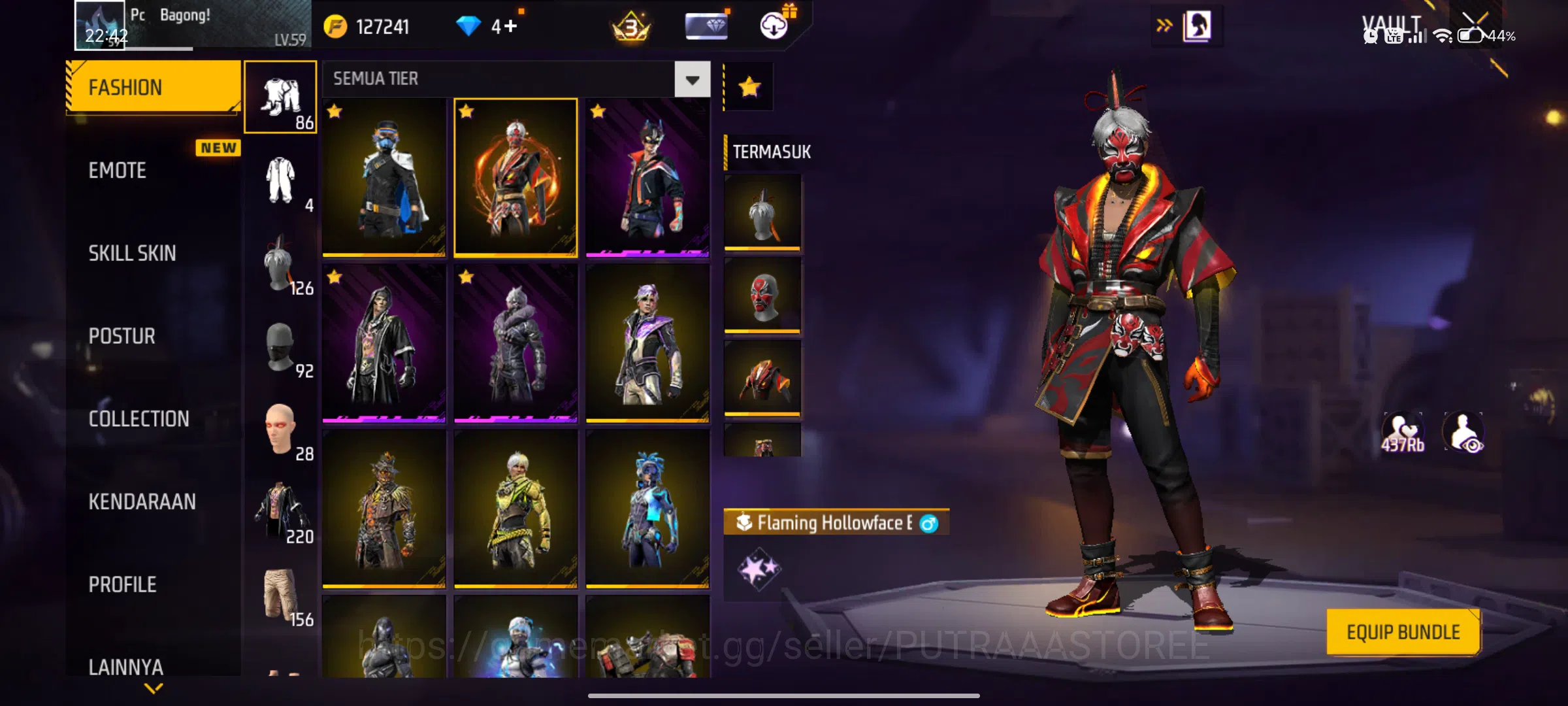 Free Fire Accounts INDONESIA | LOGIN GOOGLE | EMOT LOBY GELAP 1 | EVO image 3