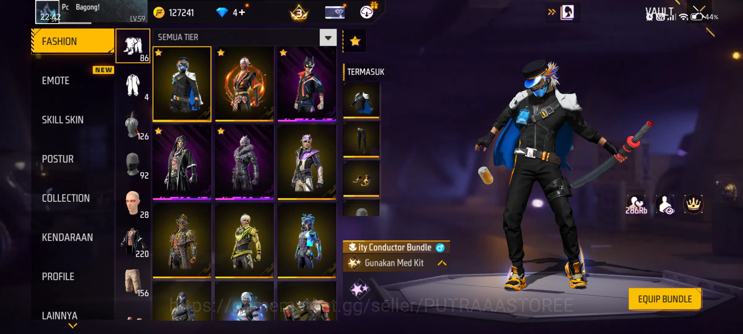 Free Fire Accounts INDONESIA | LOGIN GOOGLE | EMOT LOBY GELAP 1 | EVO image 4