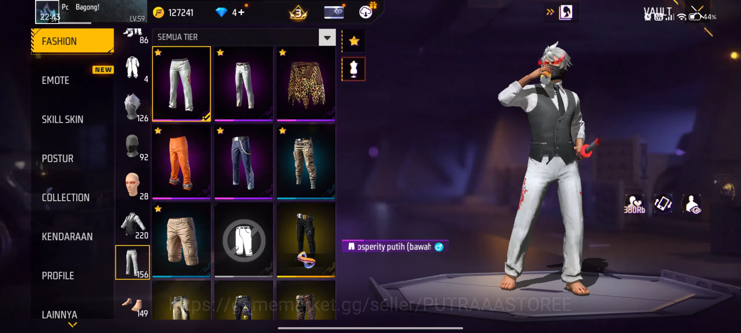 Free Fire Accounts INDONESIA | LOGIN GOOGLE | EMOT LOBY GELAP 1 | EVO image 9