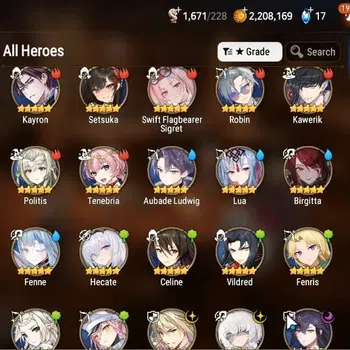 Epic Seven Accounts Starter GLOBAL|Unverif|NEW ERA 4ML(LotS,Harsetti,Fallen Ceillia.)+Hecate.|Bless,PoH ON|Theater