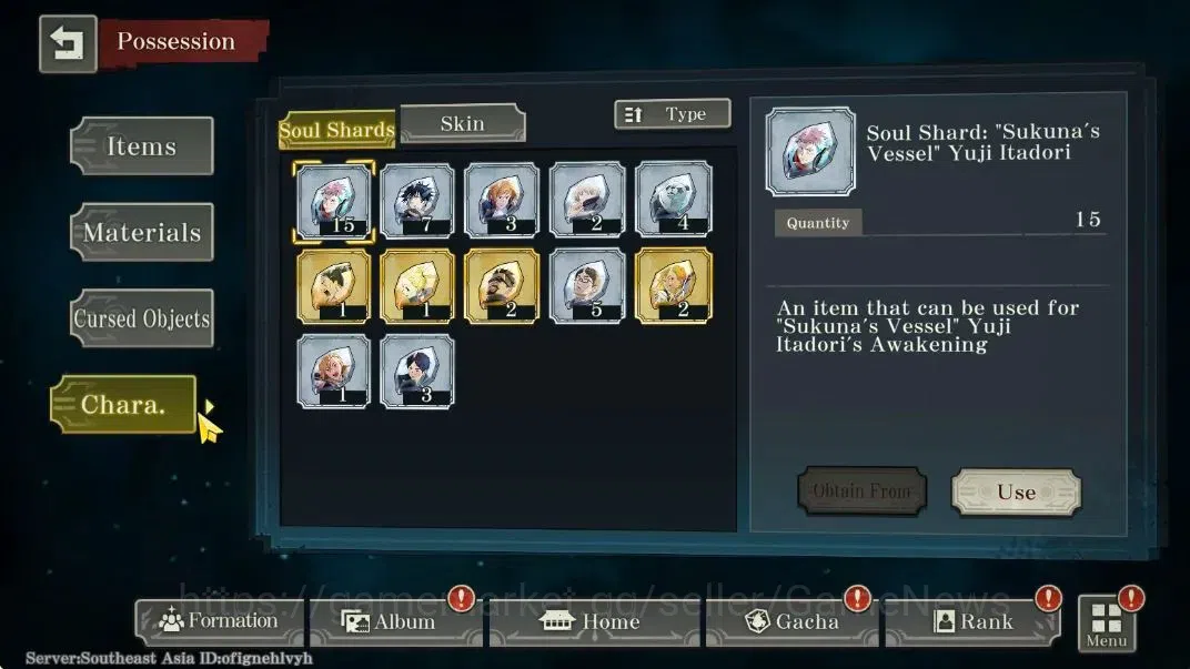 Jujutsu Kaisen: Phantom Parade Accounts SEA |PR 1|5,7K Cube|9 SSR 2 Limited [0,2-Sec Domai image 11