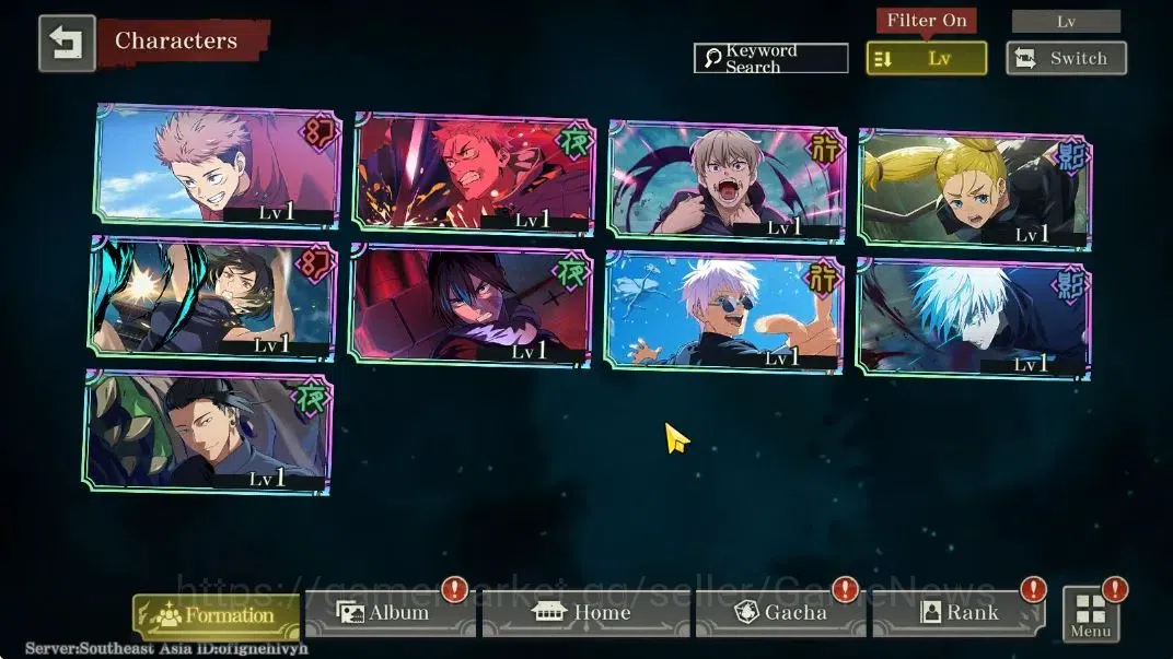 Jujutsu Kaisen: Phantom Parade Accounts SEA |PR 1|5,7K Cube|9 SSR 2 Limited [0,2-Sec Domai image 2