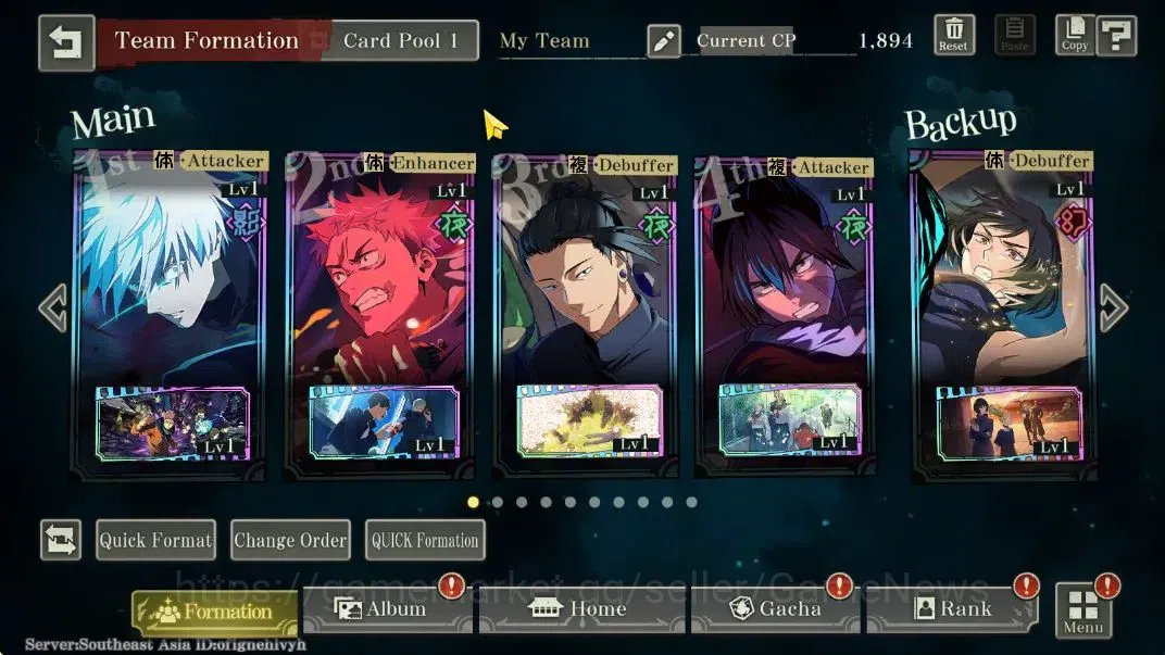 Jujutsu Kaisen: Phantom Parade Accounts SEA |PR 1|5,7K Cube|9 SSR 2 Limited [0,2-Sec Domai image 5