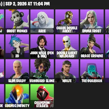 Fortnite Accounts 35 Skins | Level 412 | Slim Shady, John Wick + Red Roots Billie | All Platforms