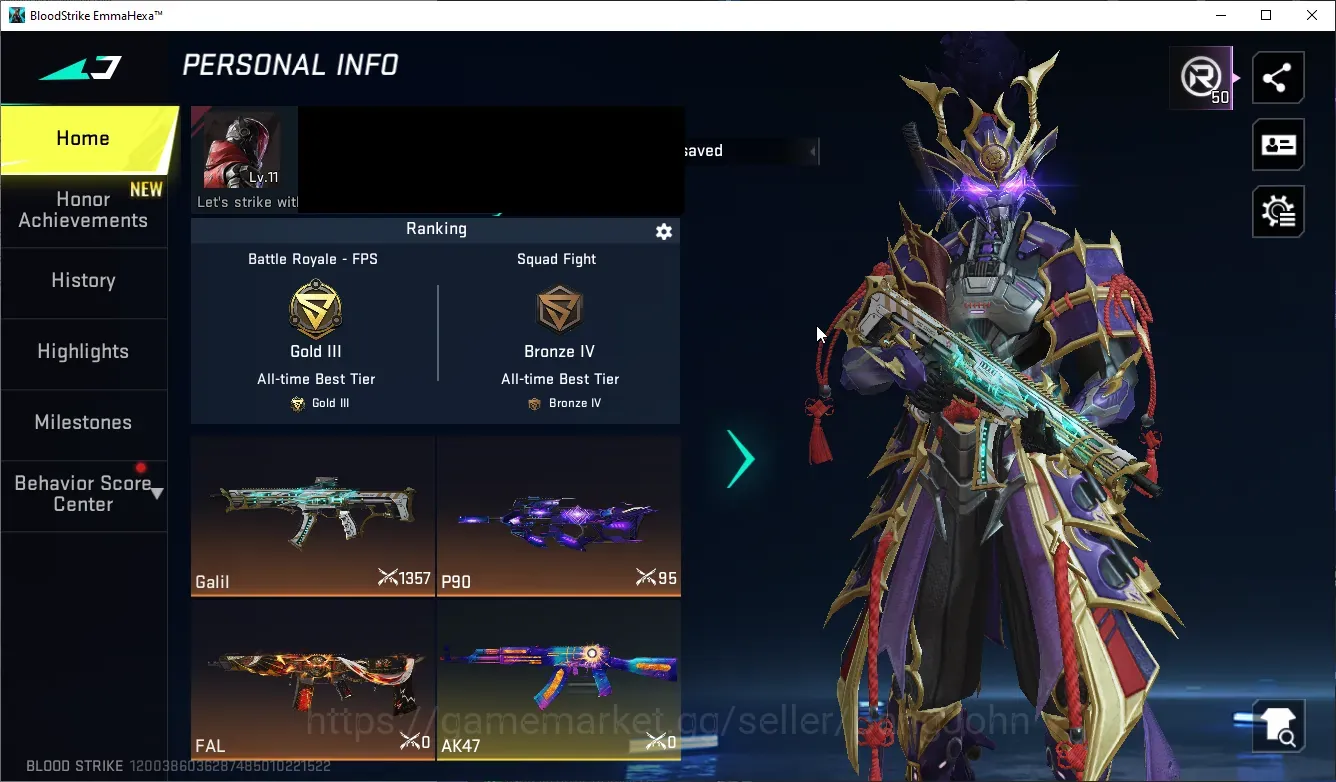 Blood Strike Accounts Others ASIA | 1 Eternal Striker Zero-Odashadow|2 Ultra Striker|3 Ultra Gun|Check SS BS3913B 1