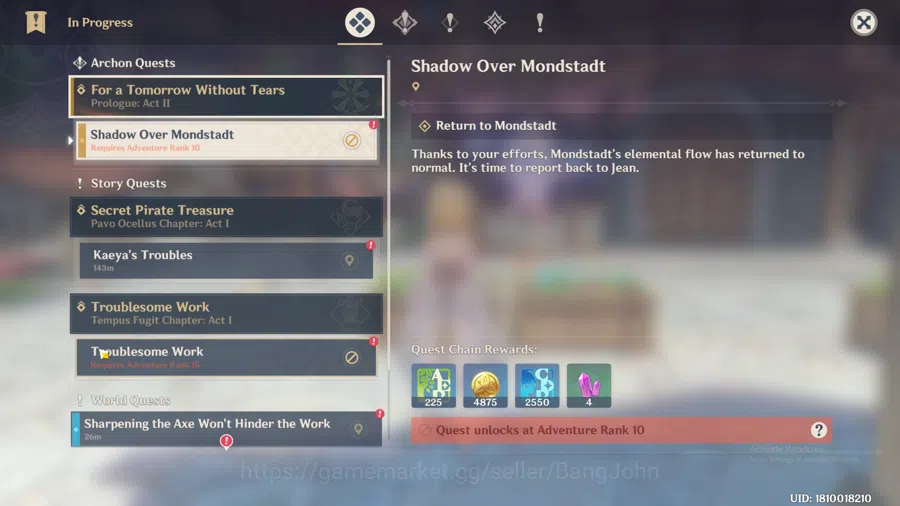 Genshin Impact Accounts ASIA Starter | Tighnari | Jean | Bennett | Kuki Sh image 2