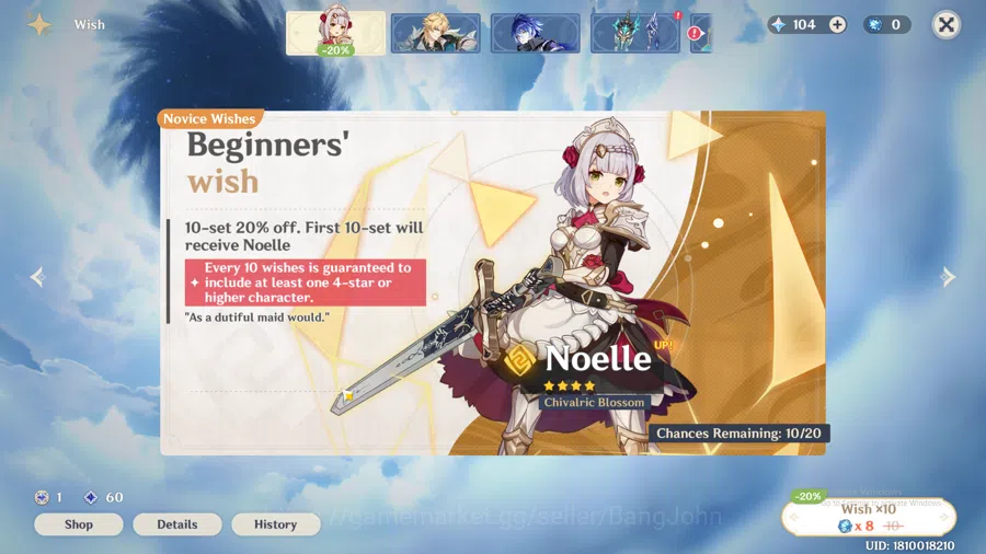Genshin Impact Accounts ASIA Starter | Tighnari | Jean | Bennett | Kuki Sh image 5