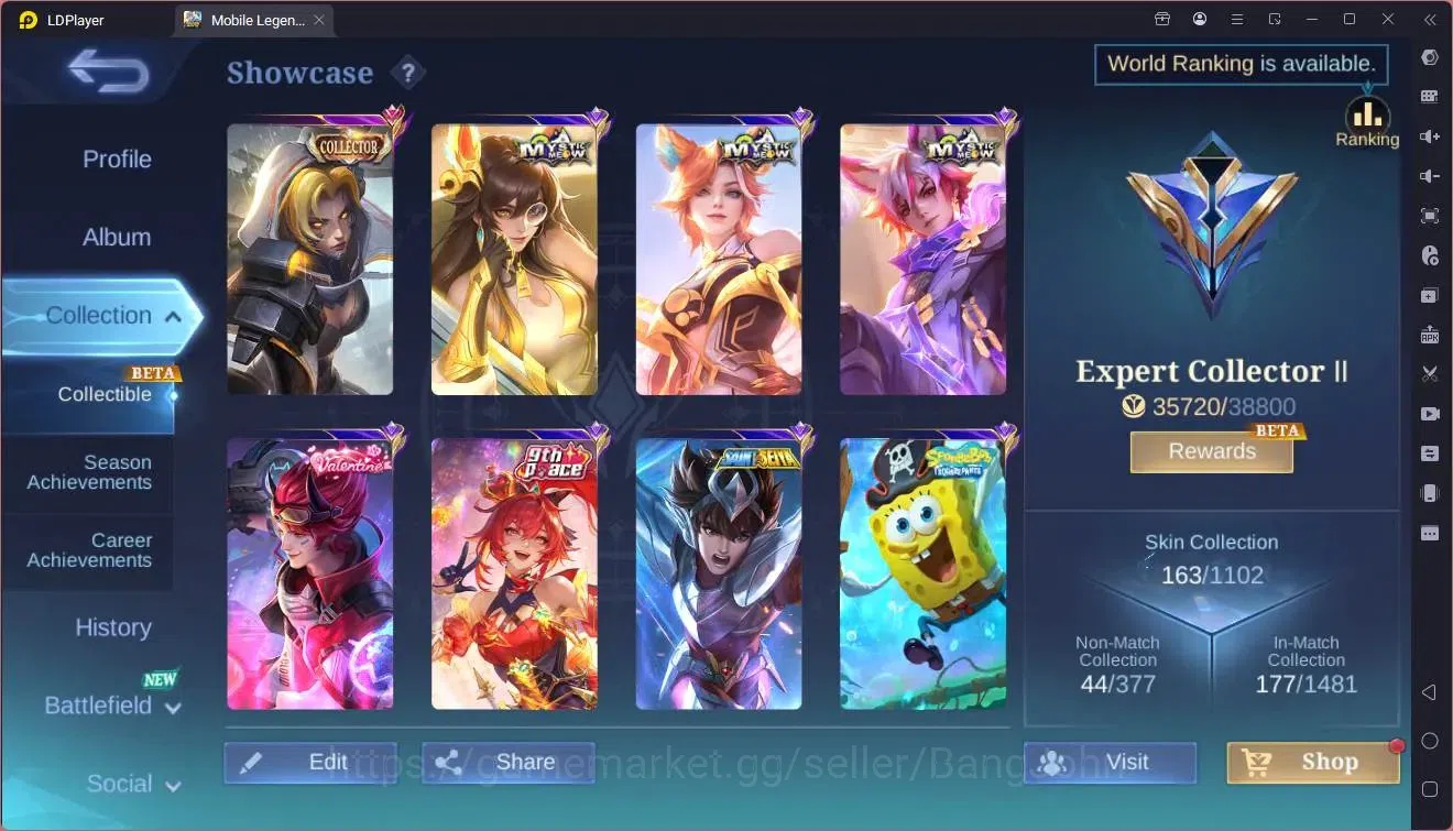Mobile Legends: Bang Bang Accounts GLOBAL Hero 98 Skin 163|CC Natalia|Meowkin Hunter  image 13