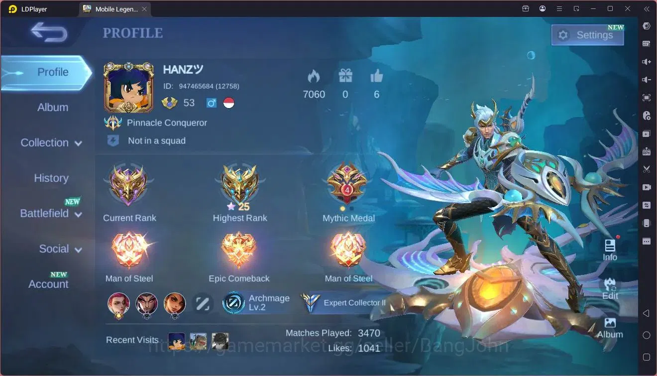 Mobile Legends: Bang Bang Accounts GLOBAL Hero 98 Skin 163|CC Natalia|Meowkin Hunter  image 14