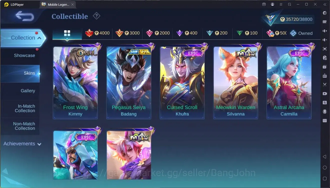 Mobile Legends: Bang Bang Accounts GLOBAL Hero 98 Skin 163|CC Natalia|Meowkin Hunter  image 4