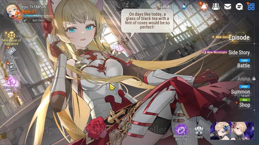 Epic Seven Accounts GLOBAL Unverif|New Era|2 ML(RhiannaLuciella,Arbite image 1