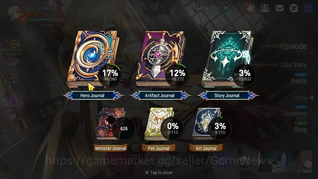 Epic Seven Accounts GLOBAL Unverif|New Era|2 ML(RhiannaLuciella,Arbite image 5