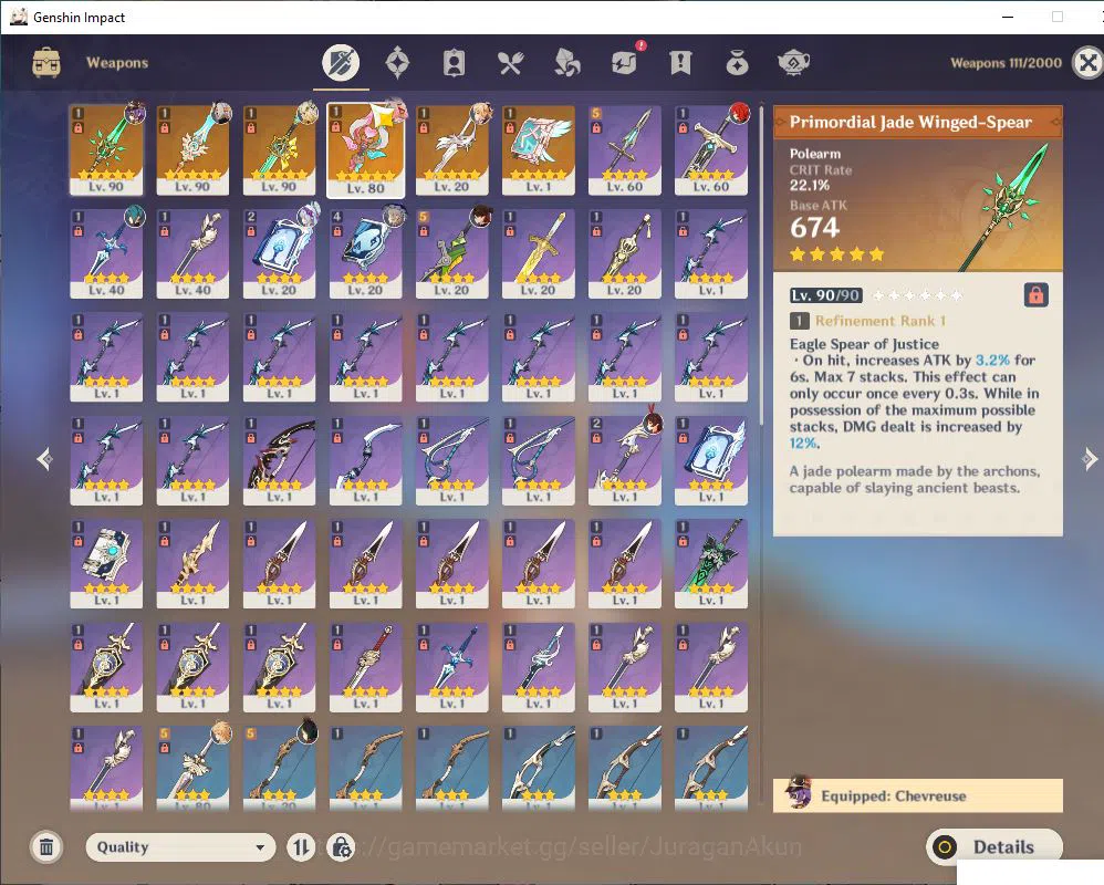 Genshin Impact Accounts ASIA|AR 55 |2Limited +6(*5 Weapon)|Varesa+Sign,Xil image 3