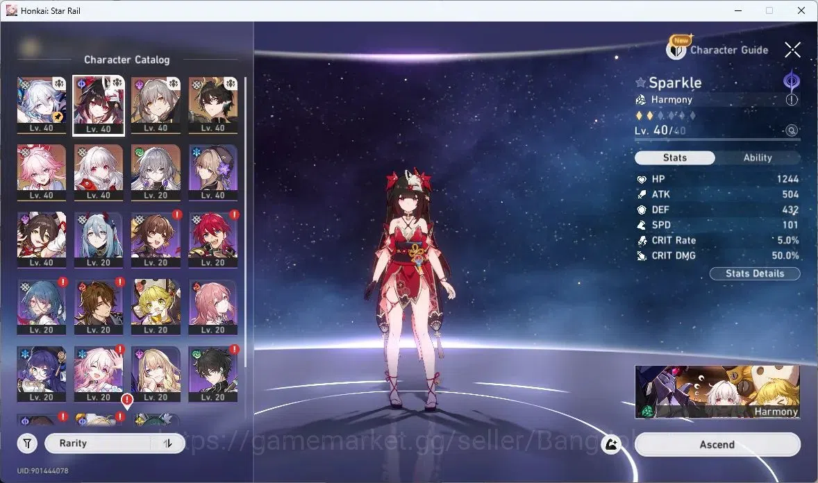 Honkai Star Rail Accounts TW,HK,MO | TL29 |Dan Heng PT Lv40|Sparkle Lv40|Yao image 4