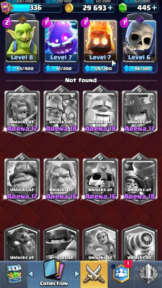Clash Royale Accounts High-End Lvl 336|Trophy 2955|KTL 8|Card 49|3 EVO, 9 Epic,18 Rare,22 Common|1 Wild Shard+Gems 445|Take 14