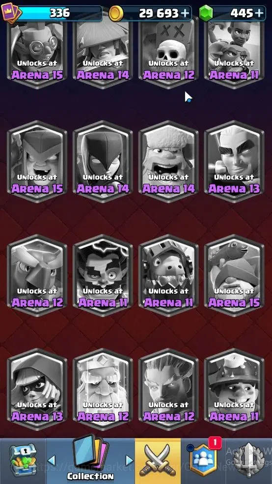 Clash Royale Accounts High-End Lvl 336|Trophy 2955|KTL 8|Card 49|3 EVO, 9 Epic,18 Rare,22 Common|1 Wild Shard+Gems 445|Take 15