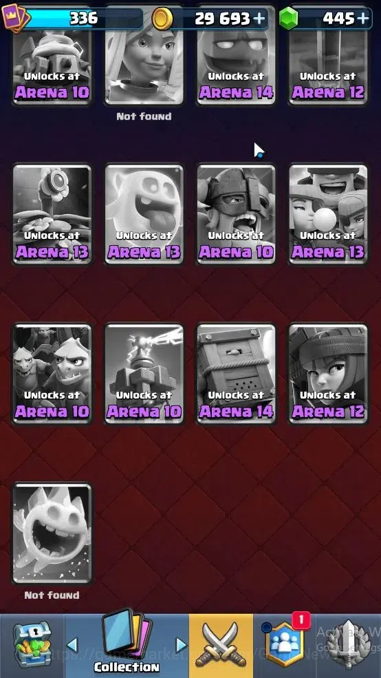 Clash Royale Accounts High-End Lvl 336|Trophy 2955|KTL 8|Card 49|3 EVO, 9 Epic,18 Rare,22 Common|1 Wild Shard+Gems 445|Take 18