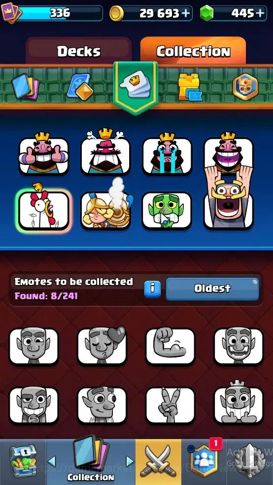Clash Royale Accounts High-End Lvl 336|Trophy 2955|KTL 8|Card 49|3 EVO, 9 Epic,18 Rare,22 Common|1 Wild Shard+Gems 445|Take 7