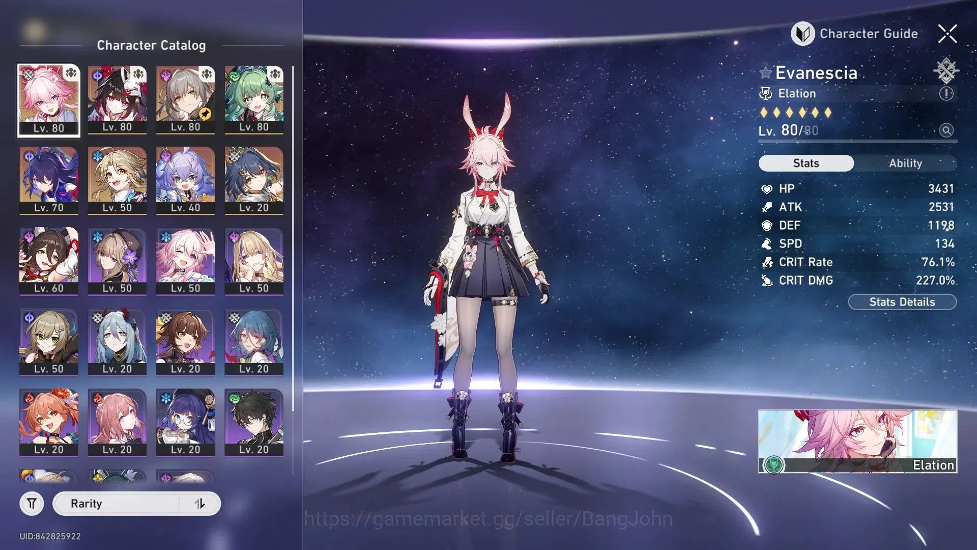 Honkai Star Rail Accounts ASIA | TL70 | 4 Lim (Evanescia E1+Sign, Sparkle, H image 2