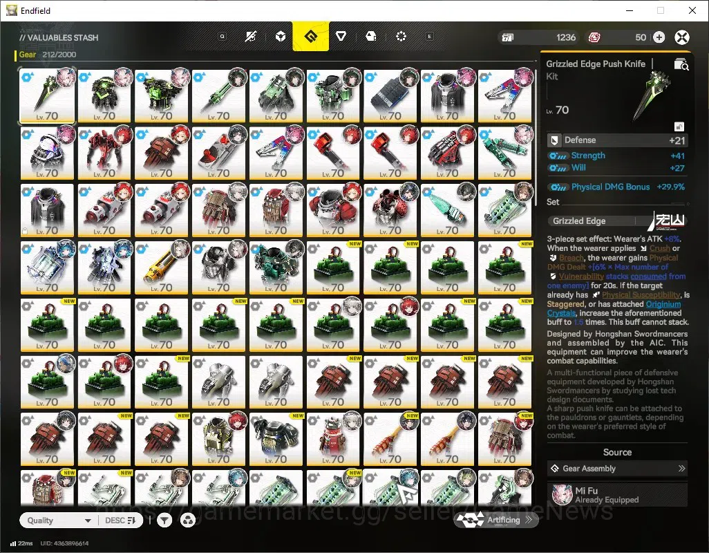 Arknights: Endfield Accounts ASIA|Lv60|13SSR(8 Limit)+19(*6Wep)[MiFu,Fangyi,Tan image 17