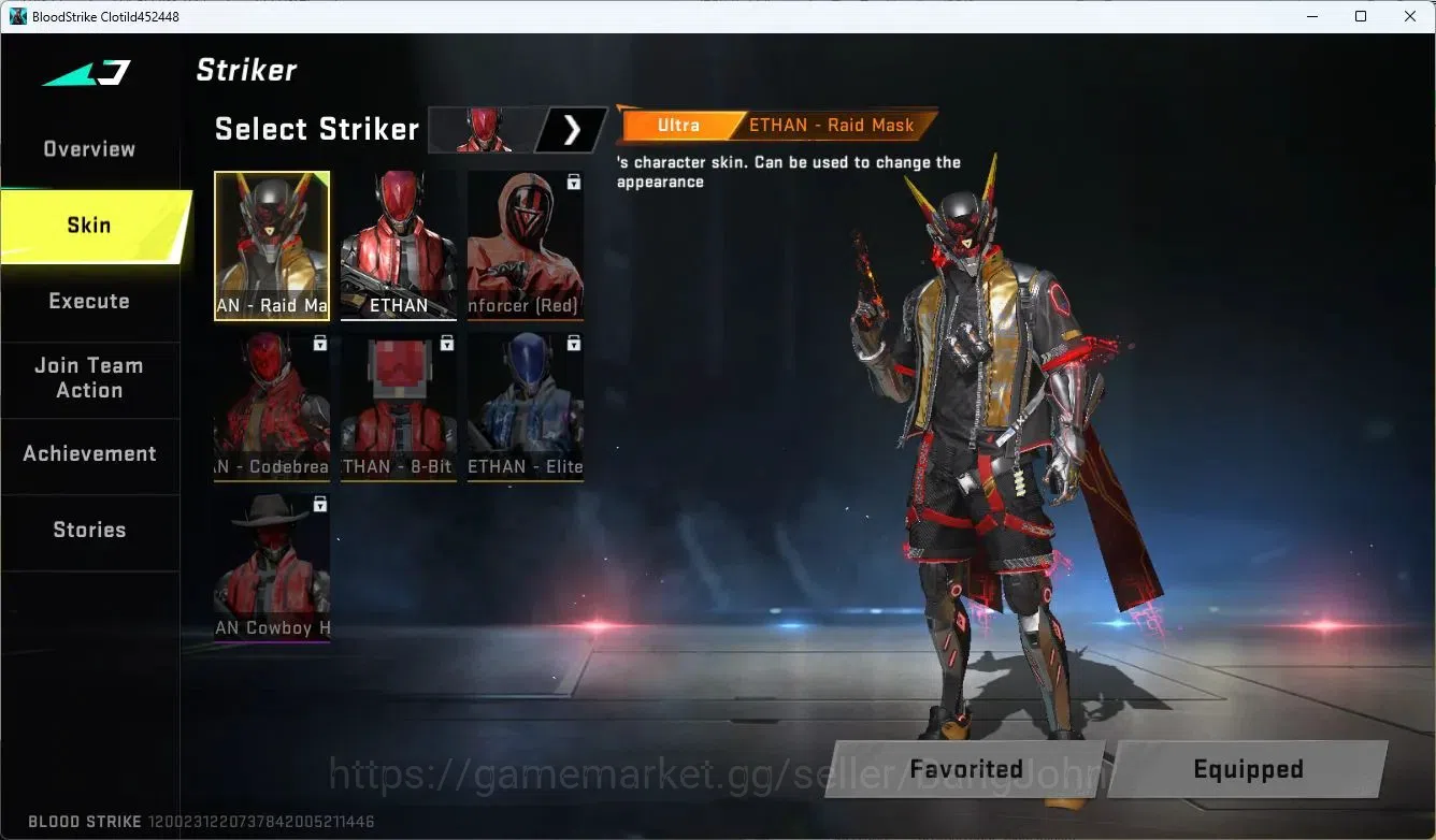 Blood Strike Accounts ASIA | ULTRA ETHAN - Raid Mask | LEGENDARY Glock | image 7