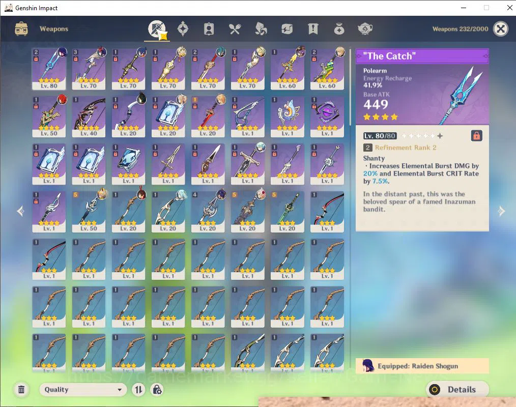 Genshin Impact Accounts Asia|AR 53| 3 Limited | Raiden +C1,Varka,Xilonen [ image 5