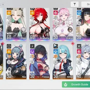 Chaos Zero Nightmare Accounts Global|Lv 50|6 SSR|(Olga,ArabellaM2)+Sign,DianaM1,RitaM1,Chizuru,Rin|+11