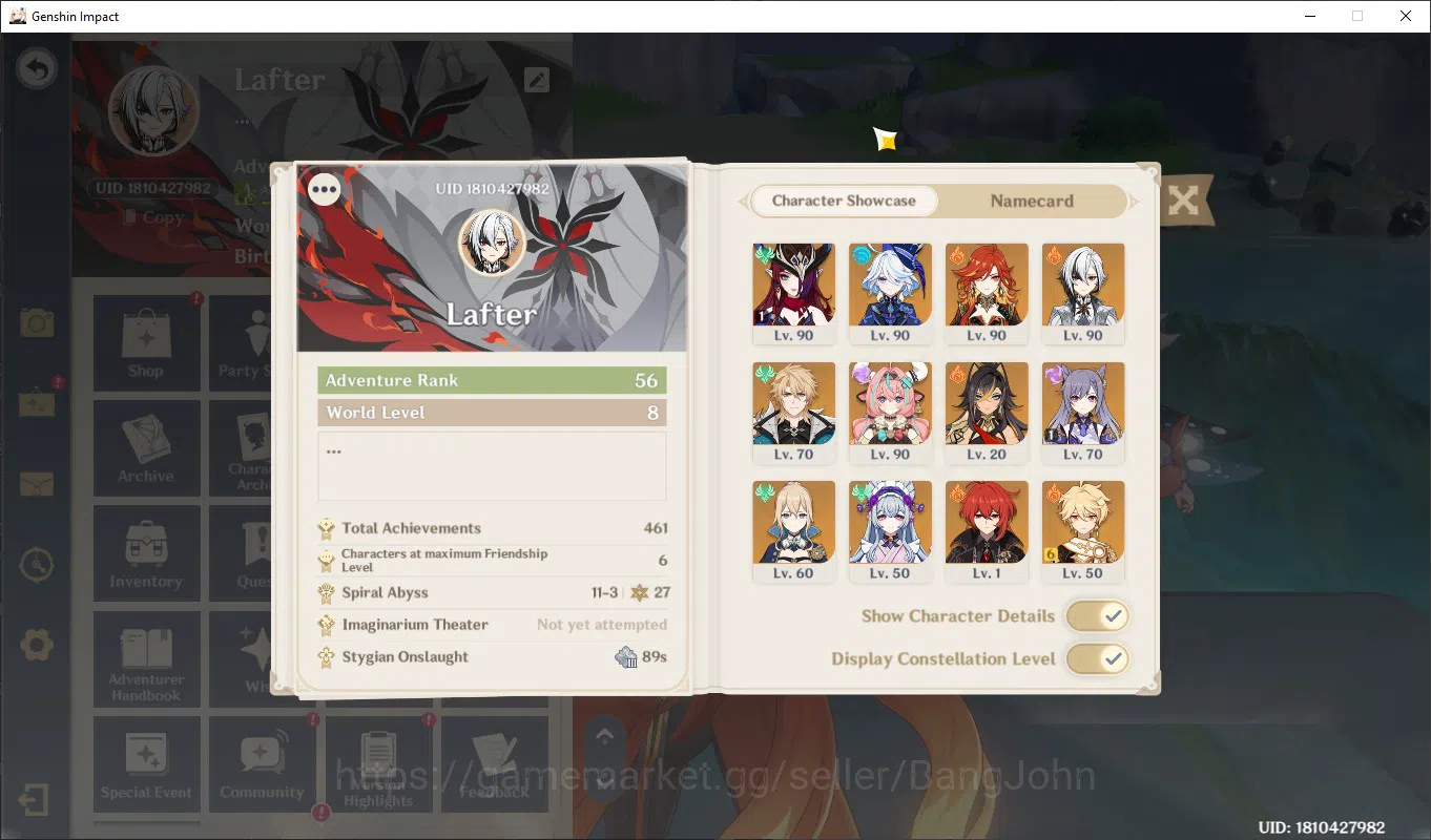 Genshin Impact Accounts Mid-Game | ASIA | AR 56 | 6 Limit | 9 IF Chasca C1 image 18
