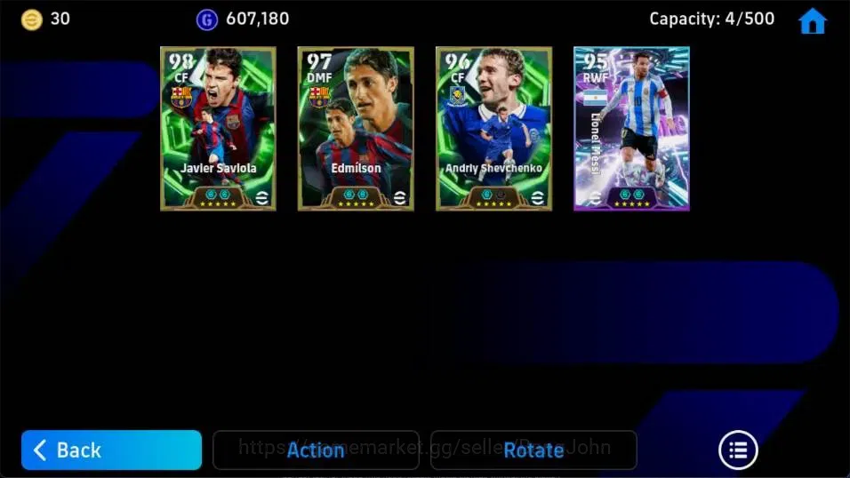 eFootball Accounts Android|PW 3012 | 3 Epic Saviola, Edmilson, Shevch image 5