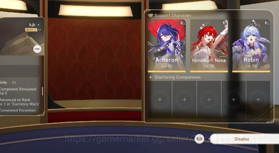 Honkai Star Rail Accounts Others ASIA|TL35|Characters(Acheron,Himeko Nova,Robin,)|Check SS|TakeMail(HSR763Z) 1