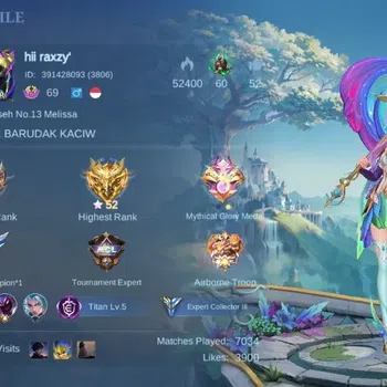 Mobile Legends: Bang Bang Accounts Collector Global|Skin 162|Expert III|Collector Natalia,Lightborn Tigreal,Blazing