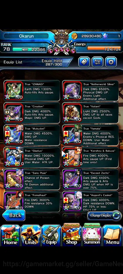 Grand Summoners Accounts Global|Rank 78|45 RGB|18 Ascend|RoyTW,Kirisame,Chl image 4